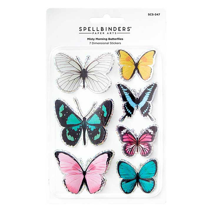 Spellbinders Accessories - Misty Morning Butterflies Stickers