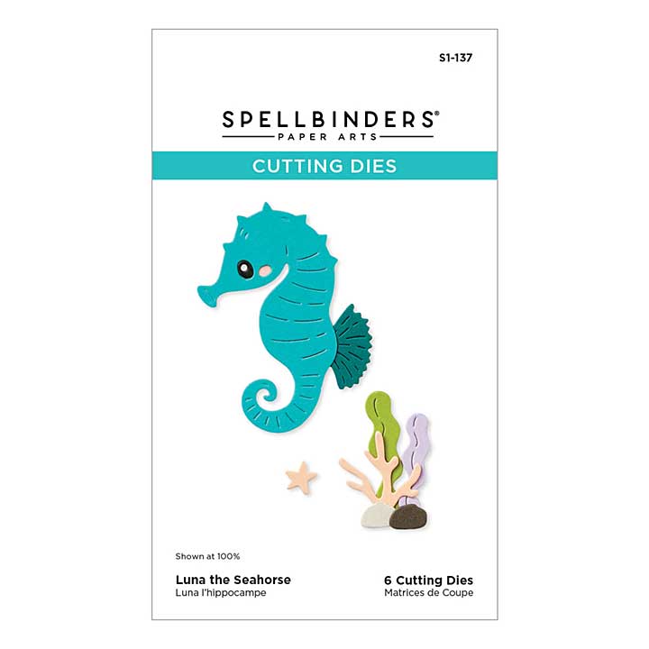 Spellbinders Shapeabilties - Luna the Seahorse Etched Dies