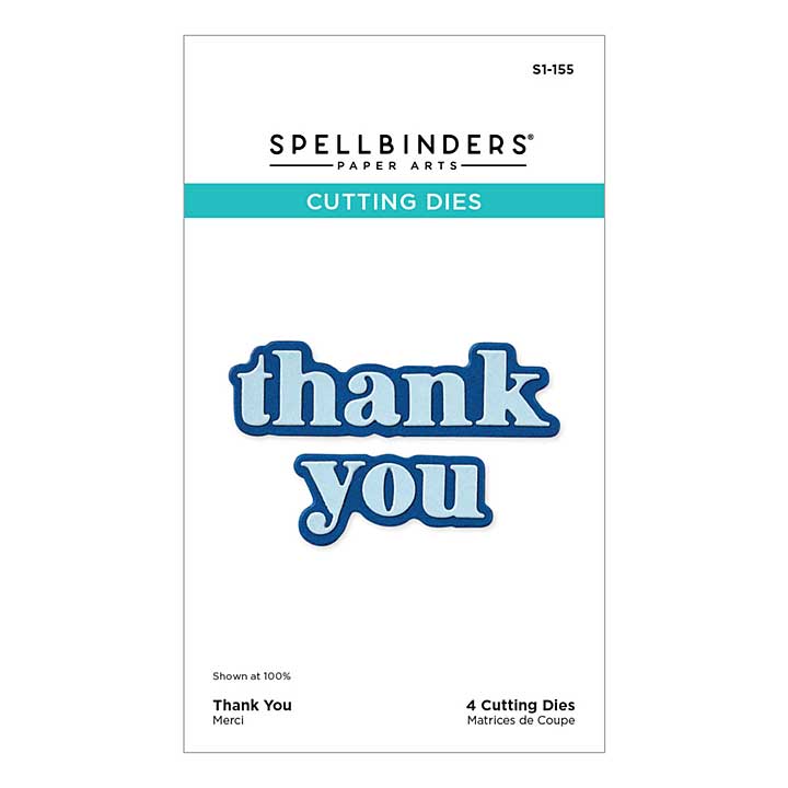 Spellbinders Shapeabilties - Thank You Etched Dies