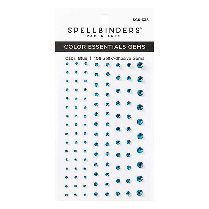 SB Self Adhesive Gems - Capri Blue Color Essentials Gems