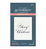 PAScribe Press Plates - Copperplate Merry Christmas Press Plate
