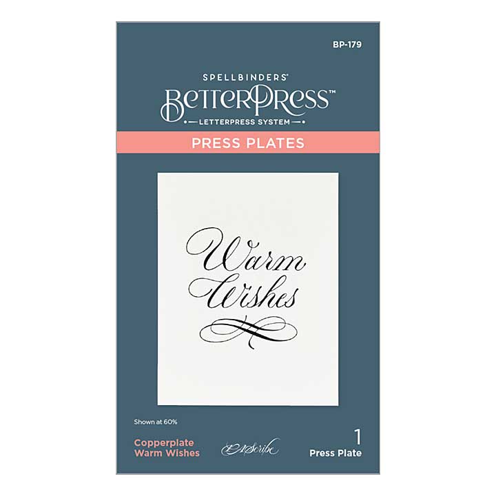 PAScribe Press Plates - Copperplate Warm Wishes Press Plate