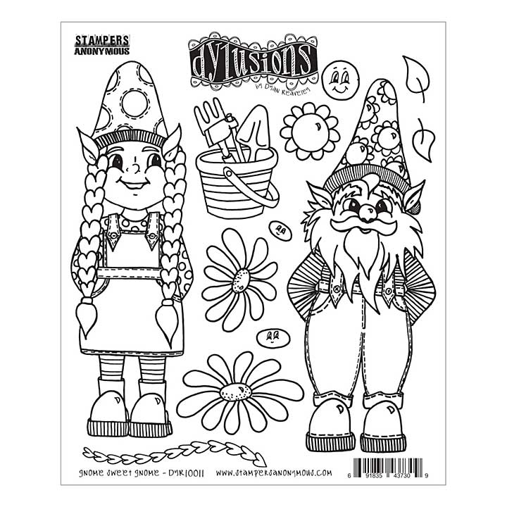 Dyan Reaveley Clear Stamps - Gnome Sweet Gnome Cling Stamps from Stamps and Dies by Dyan Reaveley