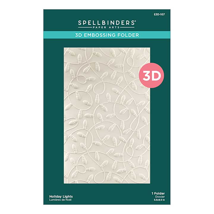 Spellbinders 3D Embossing Folder - Holiday Lights 3D Embossing Folder