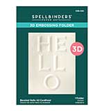 Spellbinders 3D Embossing - Beveled Hello A2 Cardfront 3D Embossing Folder