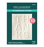 Spellbinders 3D Embossing - Beveled Thanks A2 Cardfront 3D Embossing Folder