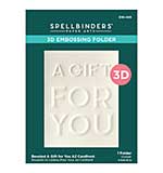 Spellbinders 3D Embossing - Beveled A Gift For You A2 Cardfront 3D Embossing Folder