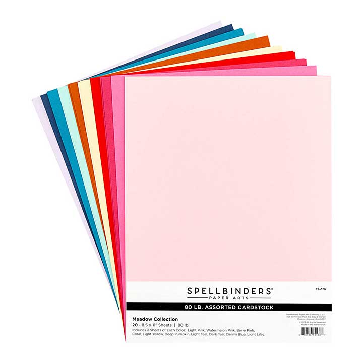 Spellbinders Meadow Collection Cardstock Pack 8.5x11 Inch (20pcs)