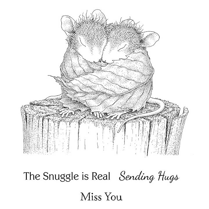 Spellbinders Snuggle Up Cling Rubber Stamp