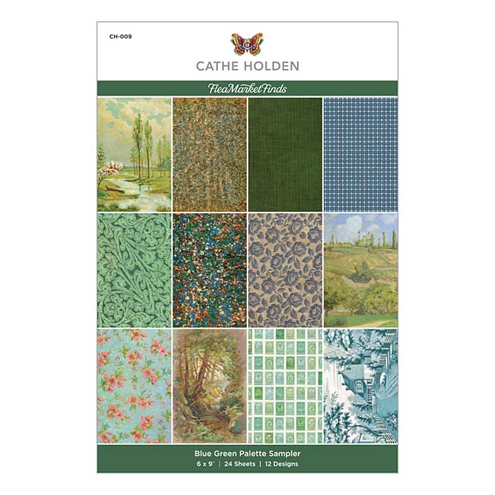 Spellbinders Blue Green Palette Sampler 6x9 Inch Paper Pad