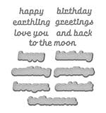 Spellbinders Space Greetings Etched Dies