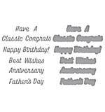 Spellbinders Classic Road Legends Etched Dies Classic Sentiments