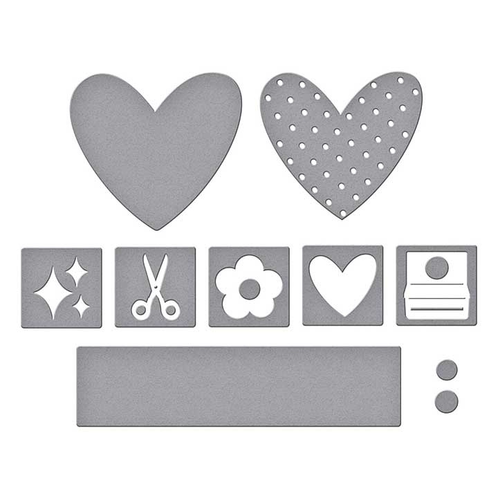 Spellbinders Crafty Babe with Simple Stories Etched Dies Labels and Icons