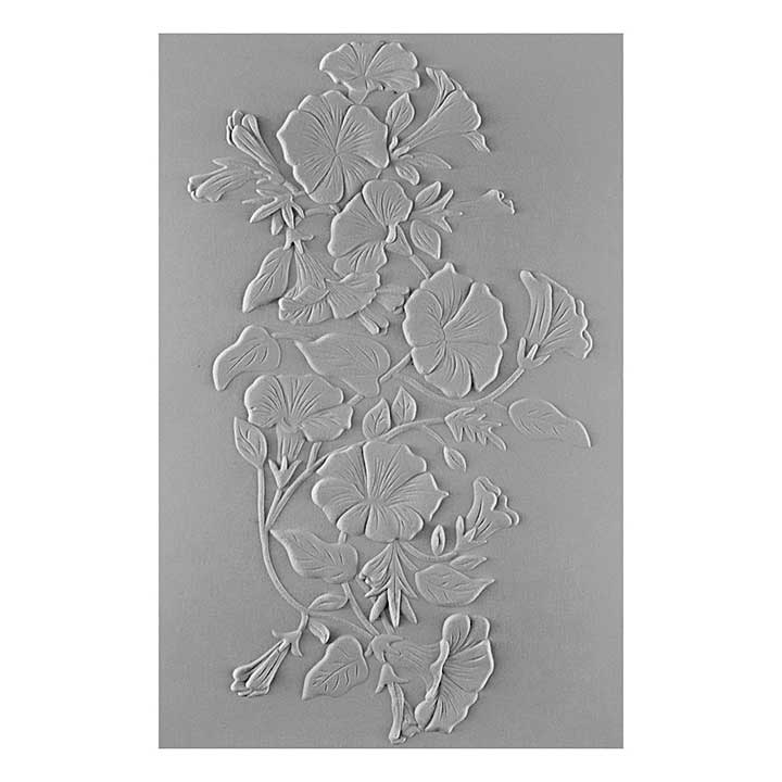 Spellbinders Summer Solstice Garden 3D Embossing Folder Petunia Cascade