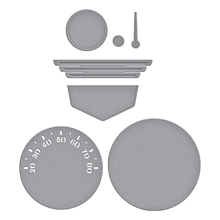 Spellbinders Classic Road Legends Etched Dies Speedometer