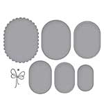 Spellbinders Wildflowers Etched Dies Scallop and Stitched Edge Ovals