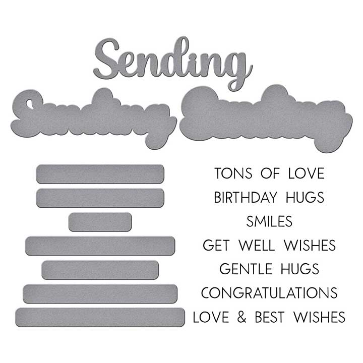 Spellbinders Wildflowers Clear Stamp and Die Set Sending Smiles Sentiments