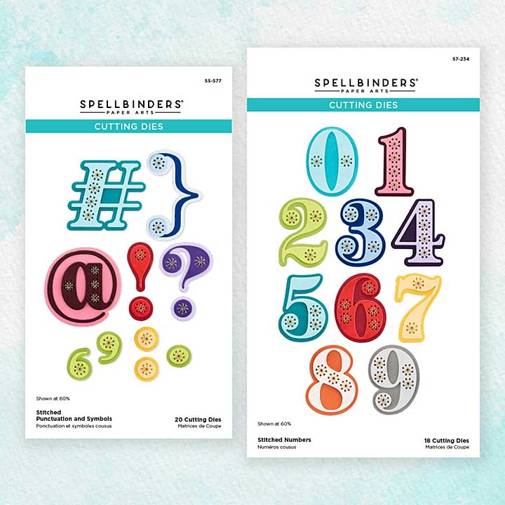 Spellbinders Stitched Numbers and More Bundle