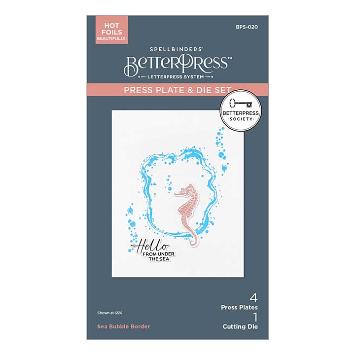 Spellbinders BetterPress Society - ADD-ON (Jun 25) - Sea Bubble Border Plate and Die Set