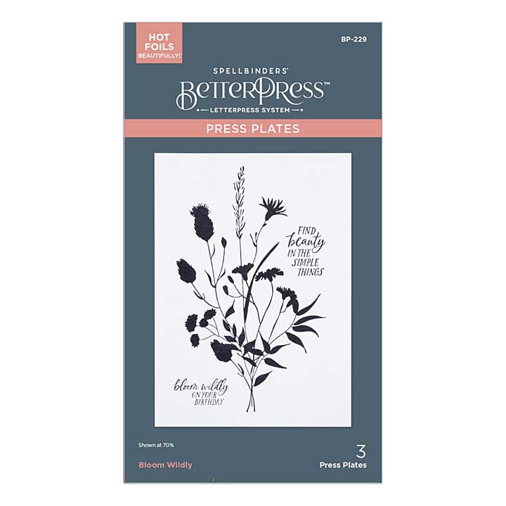 Spellbinders Bloom Wildly BetterPress Plate