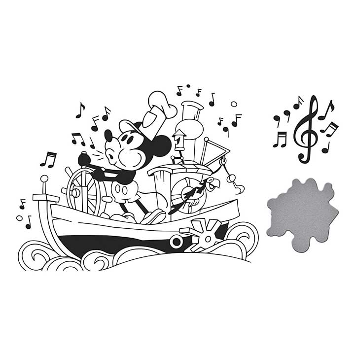 Spellbinders Say Cheese Classic Mouse Press Plate and Die Set Steamboat Willie