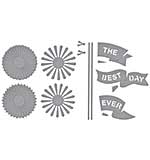 Spellbinders Say Cheese Classic Mouse Etched Dies Flags and Banners