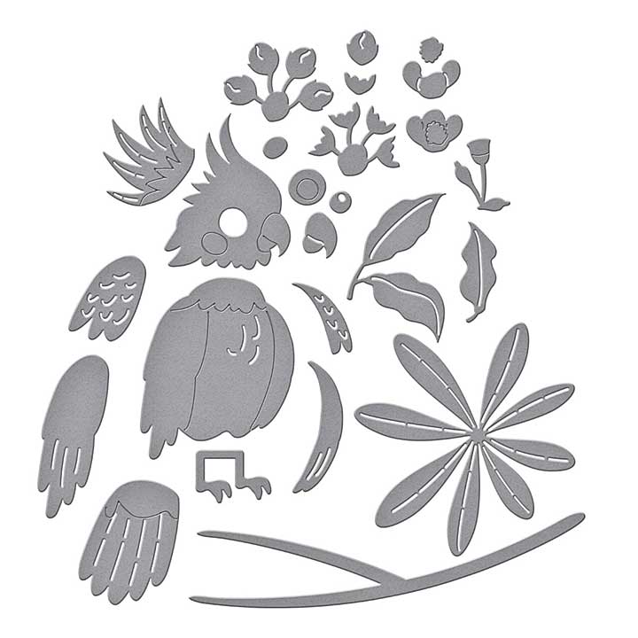 Spellbinders Cheerful Chirps Etched Dies Flying High