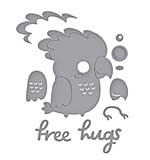 Spellbinders Cheerful Chirps Etched Dies Free Hugs Oscar