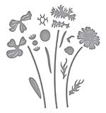 Spellbinders Wildflowers Etched Dies Layered Wildflowers