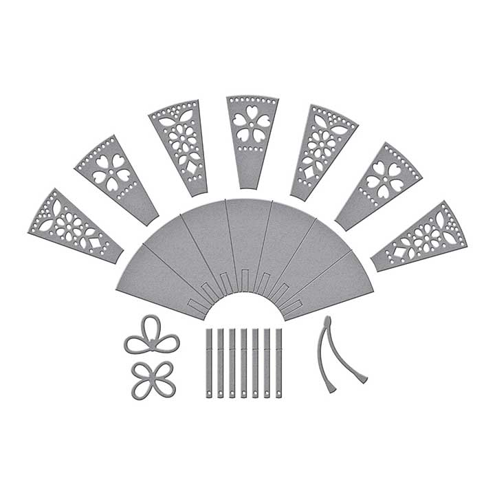 Spellbinders Spring in Kyoto Etched Dies Fan and Bow
