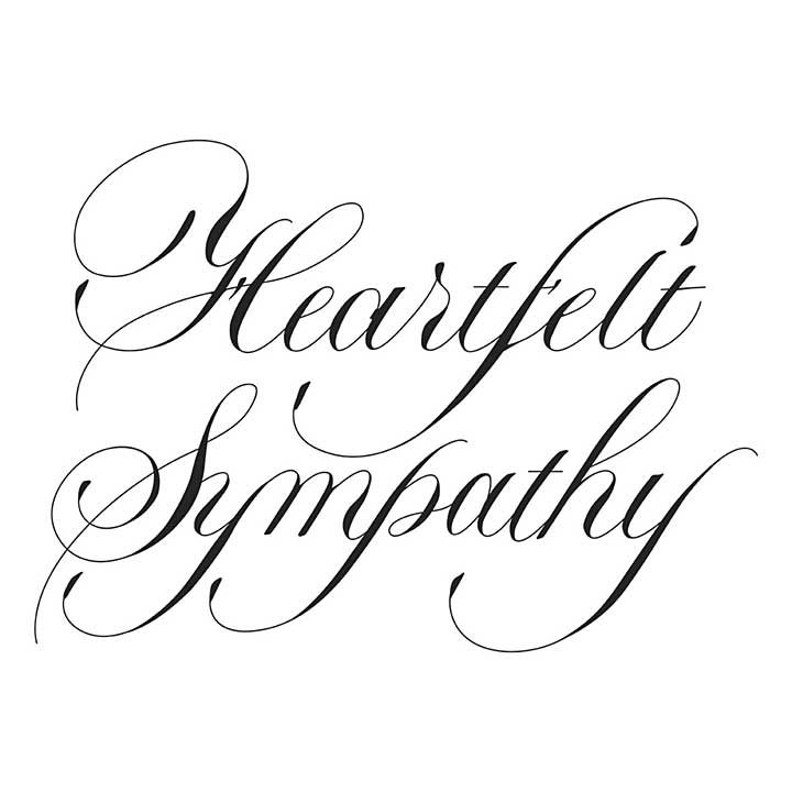 Spellbinders Copperplate Happy Everything BetterPress Plate Heartfelt Sympathy