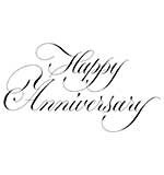 Spellbinders Copperplate Happy Everything BetterPress Plate Happy Anniversary