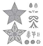SO: Spellbinders Country Christmas Etched Dies Barn Star Wreath