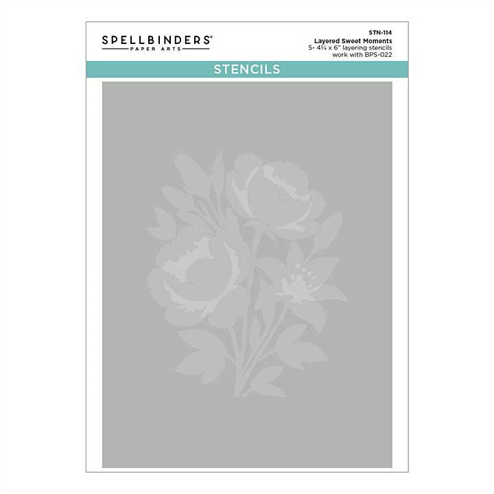 Spellbinders BetterPress Society - ADD-ON Stencils (Aug 25) Layered Sweet Moments