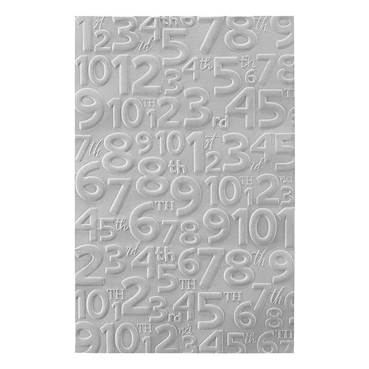 Spellbinders Say Cheese Classic Pooh Birthday 3D Embossing Folder Numbers