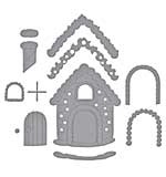 Spellbinders Candy Christmas Etched Dies Gingerbread House