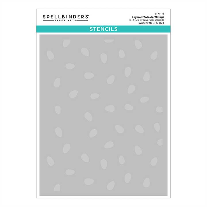 Spellbinders BetterPress Society - ADD ON (OCT 25) -  Layered Twinkle Tidings Stencil Set