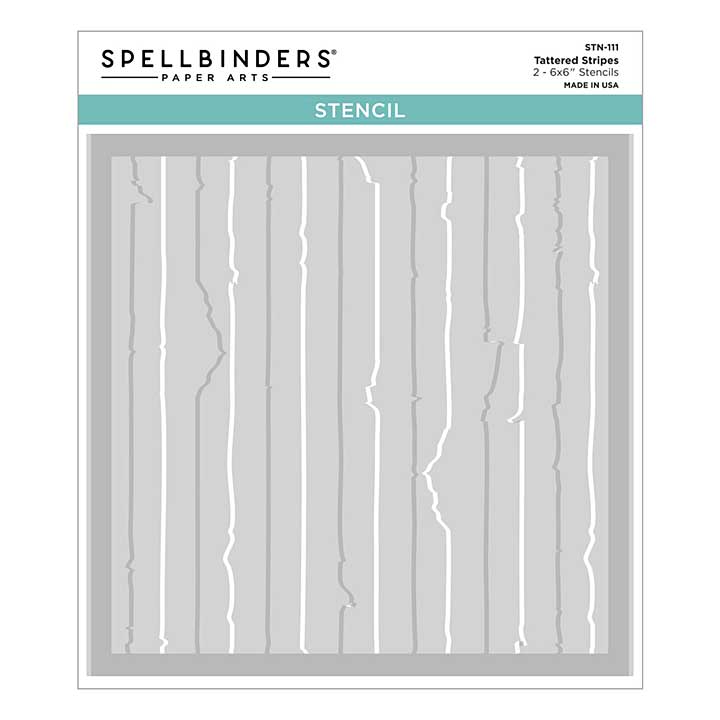 Spellbinders Beautifully Imperfect Stencils Tattered Stripes
