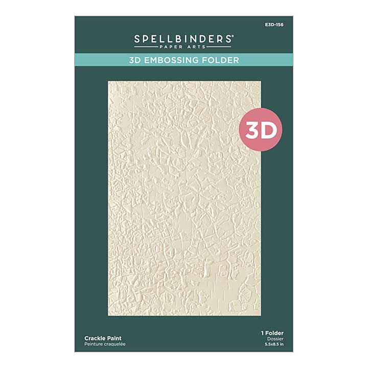 Spellbinders Beautifully Imperfect 3D Embossing Folder Crackle Paint