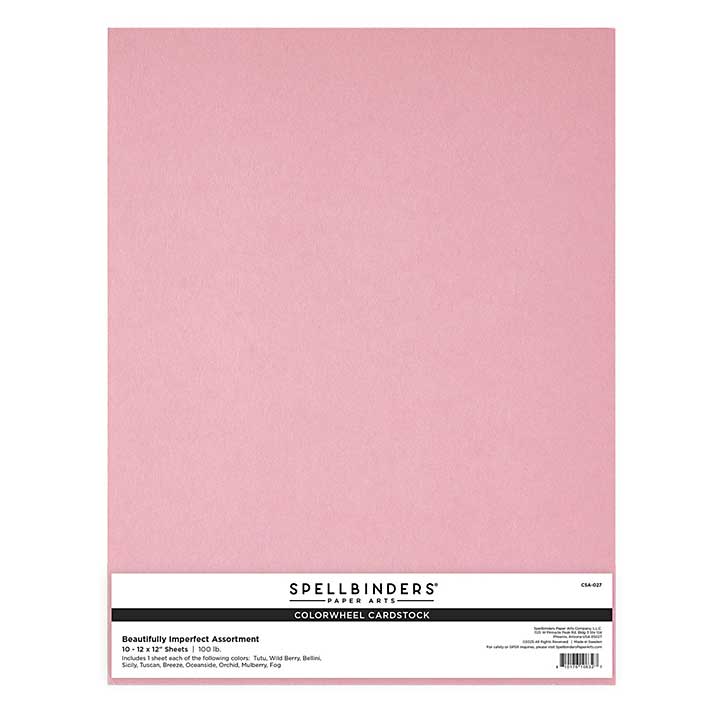 Spellbinders Beautifully Imperfect 12x12 Inch ColorWheel Cardstock (10pcs)