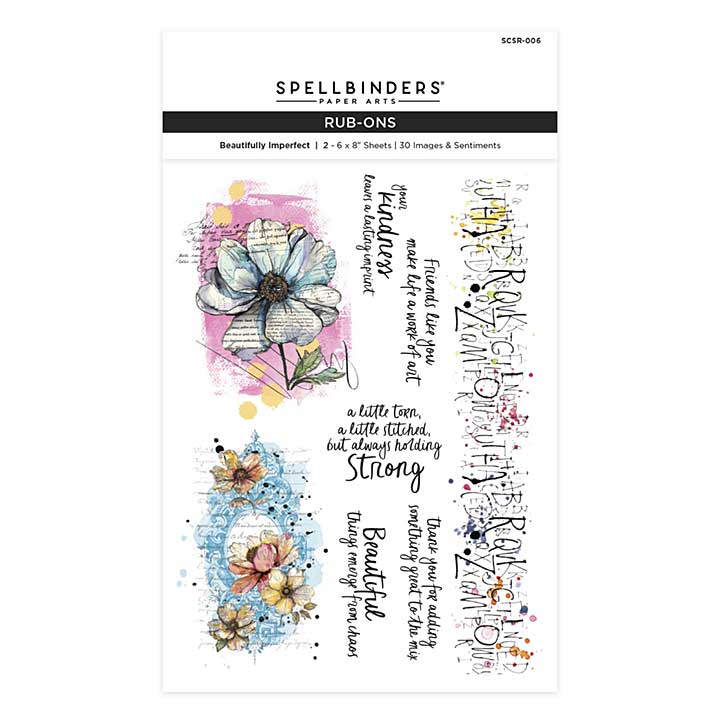 Spellbinders Beautifully Imperfect Rub Ons Beautifully Imperfect