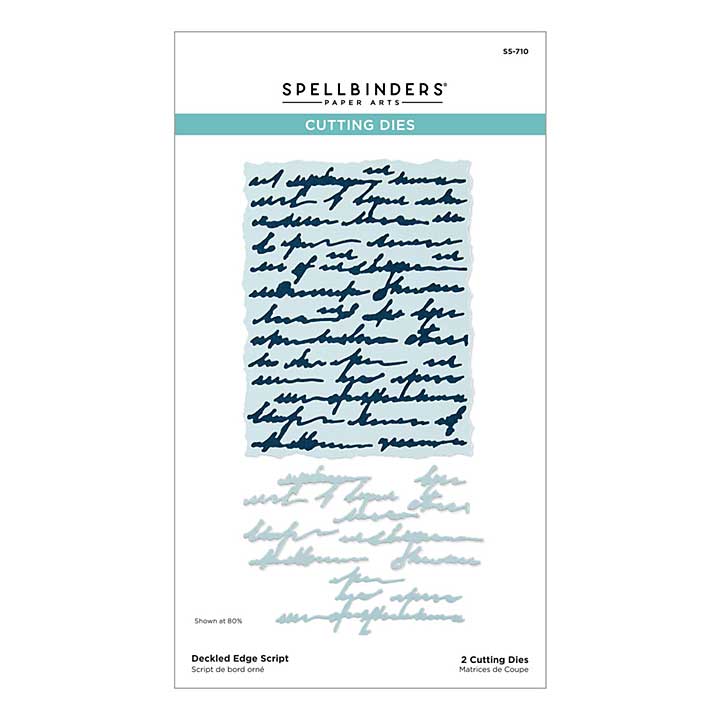 Spellbinders Beautifully Imperfect Etched Dies Deckled Edge Script