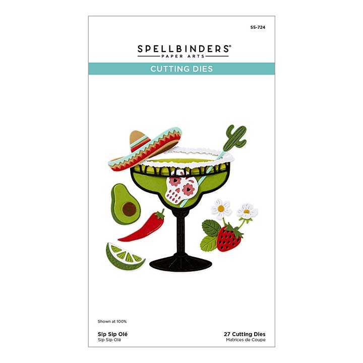 Spellbinders Happier Hour Etched Dies Sip Sip Ole