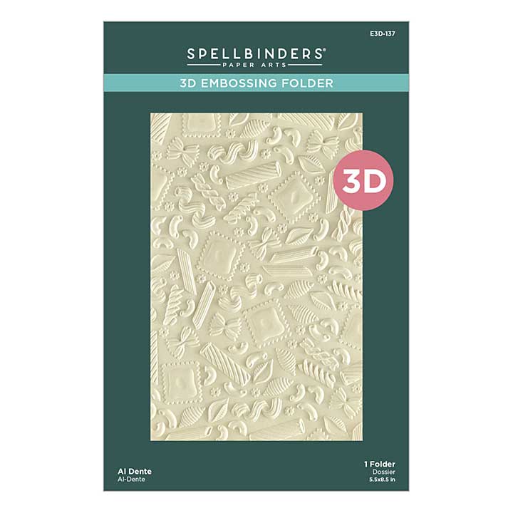 Spellbinders Buon Appetito 3D Embossing Folder Al Dente