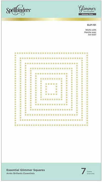 Spellbinders Essential Glimmer Squares Hot Foil Plates