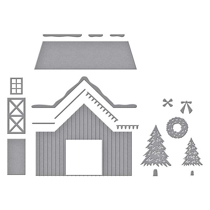 Spellbinders Country Christmas Etched Dies Country Christmas Barn