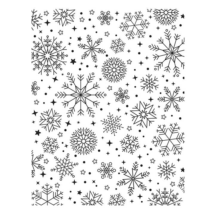 Spellbinders Wonderland BetterPress Plate Snowfall Shimmer