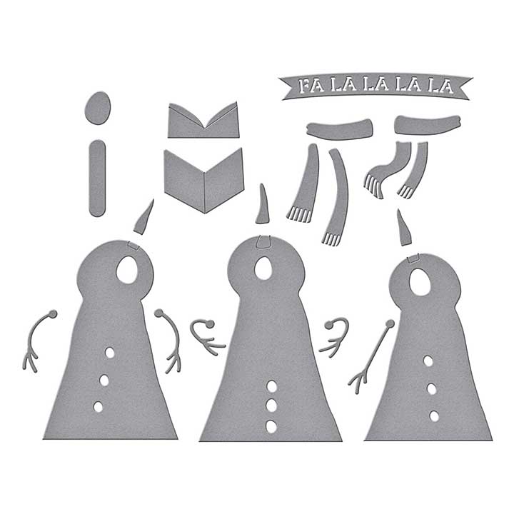 Spellbinders Wonderland Etched Dies The Snow Notes