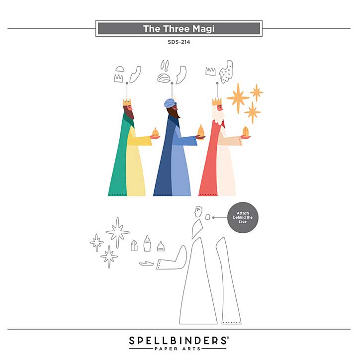 Spellbinders Wonderland Stamp and Die Set The Three Magi