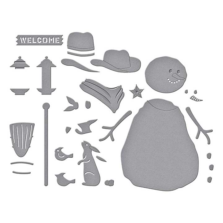 Spellbinders Country Christmas Etched Dies Country Snowman